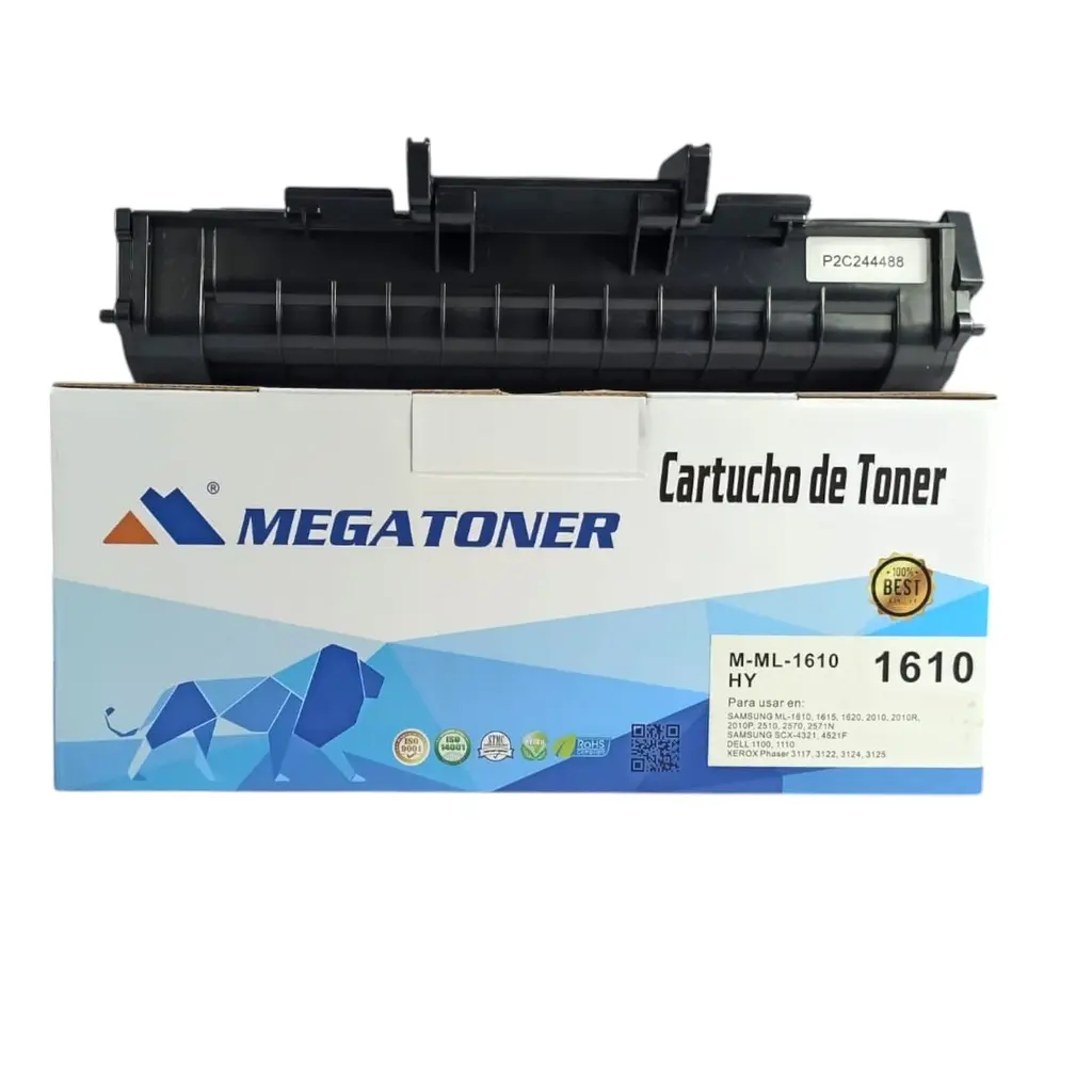 Tóner Samsung 1610 Negro ML-1610D2 Compatible con Samsung ML-1610 1620 2010 | Megatoner