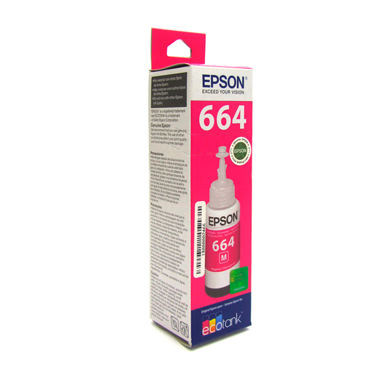 Botella de Tinta Epson 664 (T664320) Magenta 70 ml L120 L220 L3110 L3150 | Original
