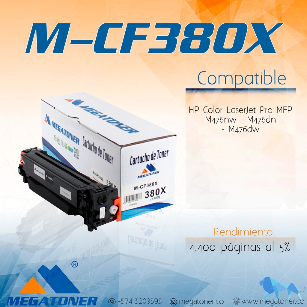 Cartucho MEGATONER M-CF380X (312X)