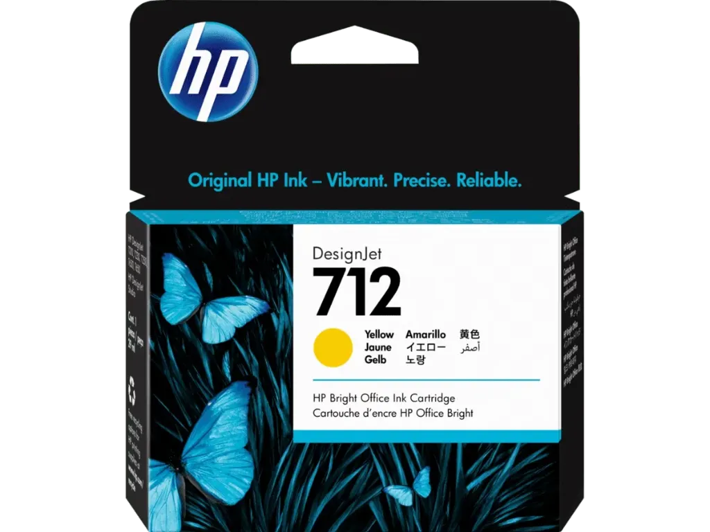 Cartucho de Tinta HP 712 Amarillo (3ED69A) | Original