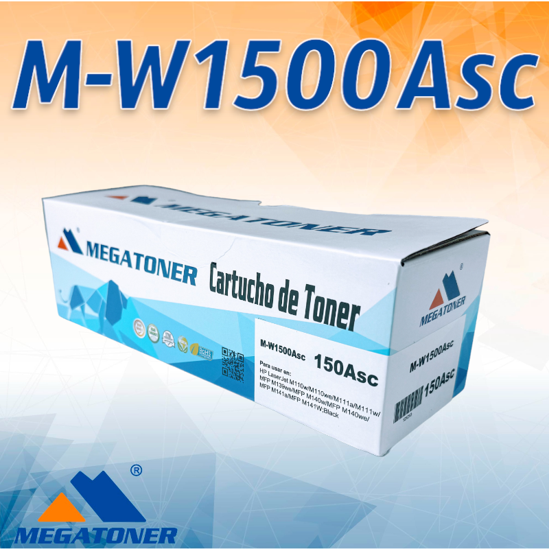 Cartucho de Tóner HP M-W1500Asc (150Asc) Sin Chip- MEGATONER