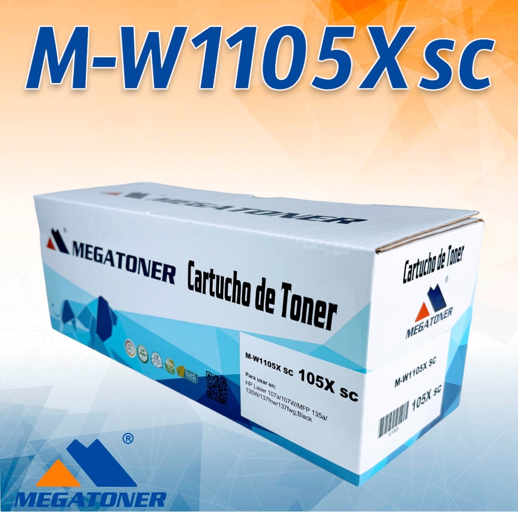 Cartucho de Toner HP M-W1105Xsc (Sin Chip) - MEGATONER