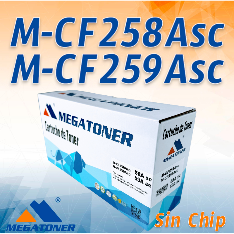 Megatoner M-CF258Asc/CF259Asc (58Asc/59Asc) Sin Chip