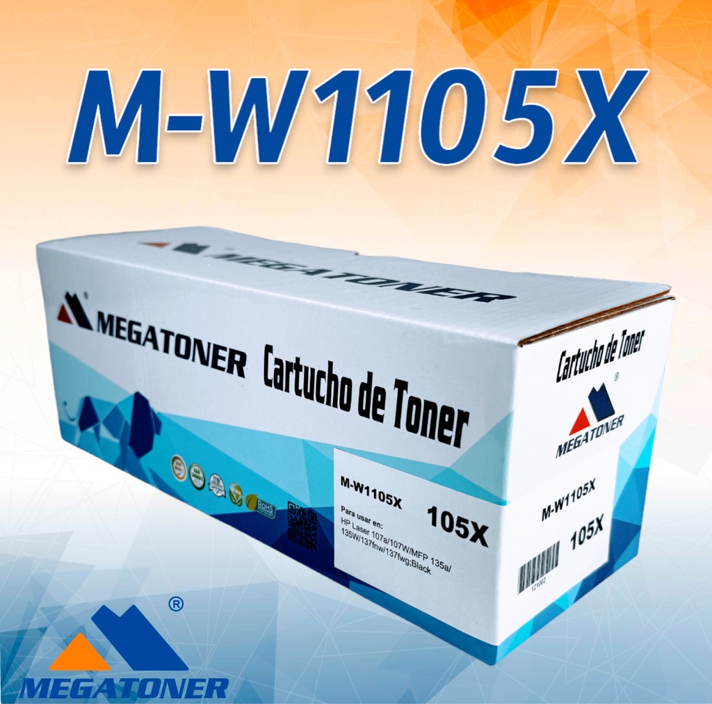 Cartucho de Toner HP M-W1105X (Con Chip) - MEGATONER